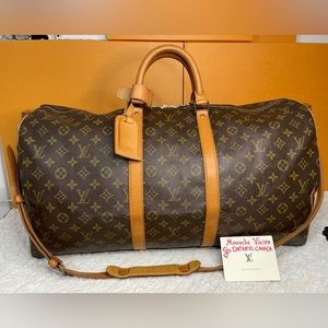 KEEPALL 55 BANDOULIERE TRAVEL BAG MONOGRAM